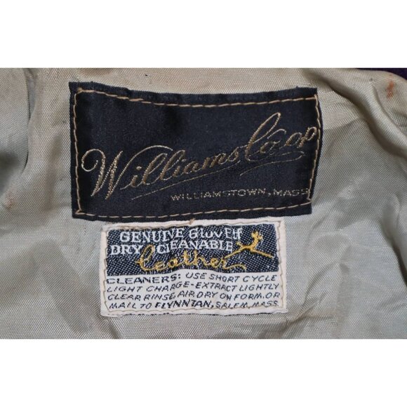 Vintage 70s William Loop Varsity Leather Jacket Sz 38 St. Joe Champs - Picture 3 of 14